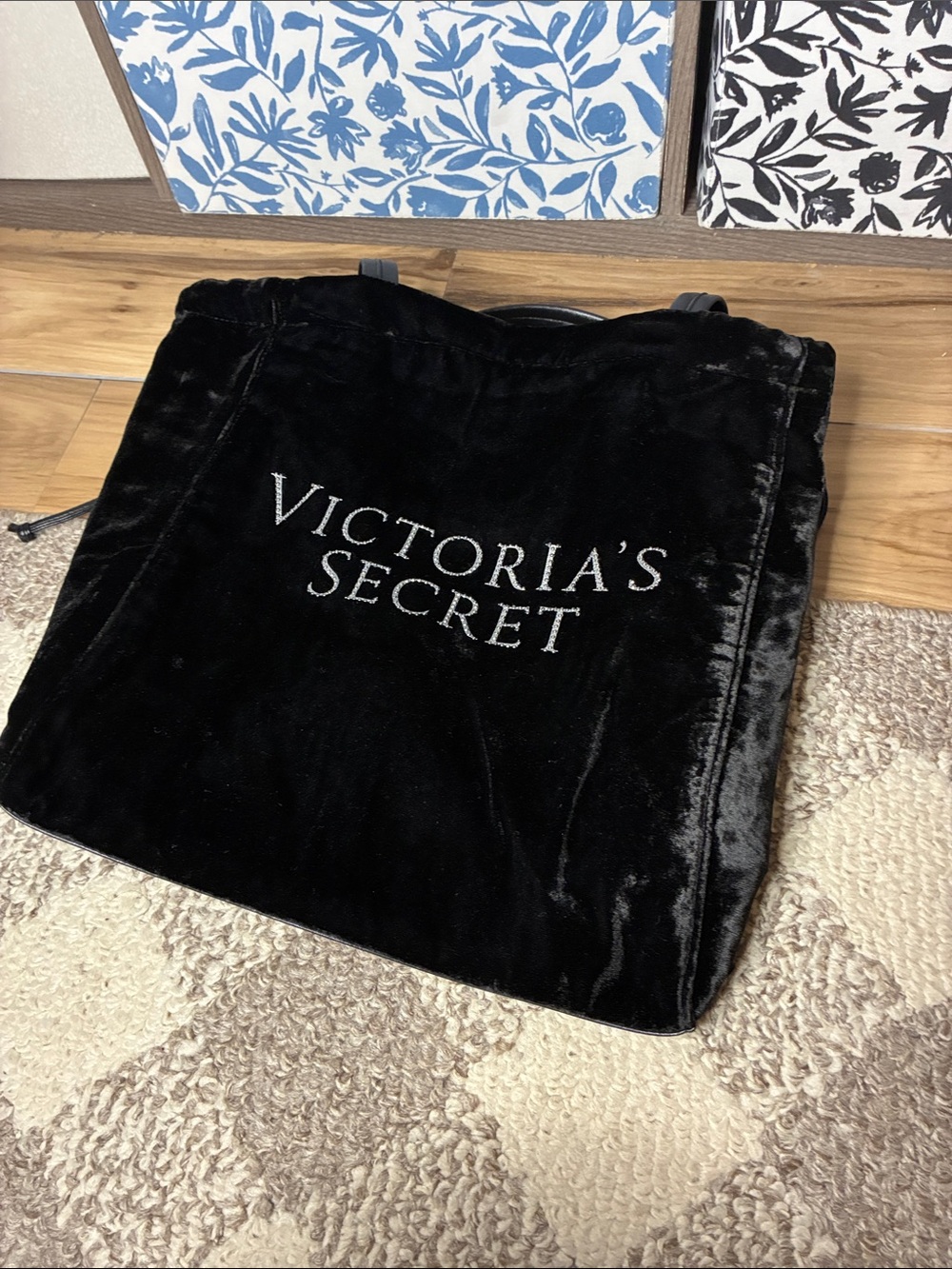 Victoriaโs Secret Crushed Velvet Tote Bag